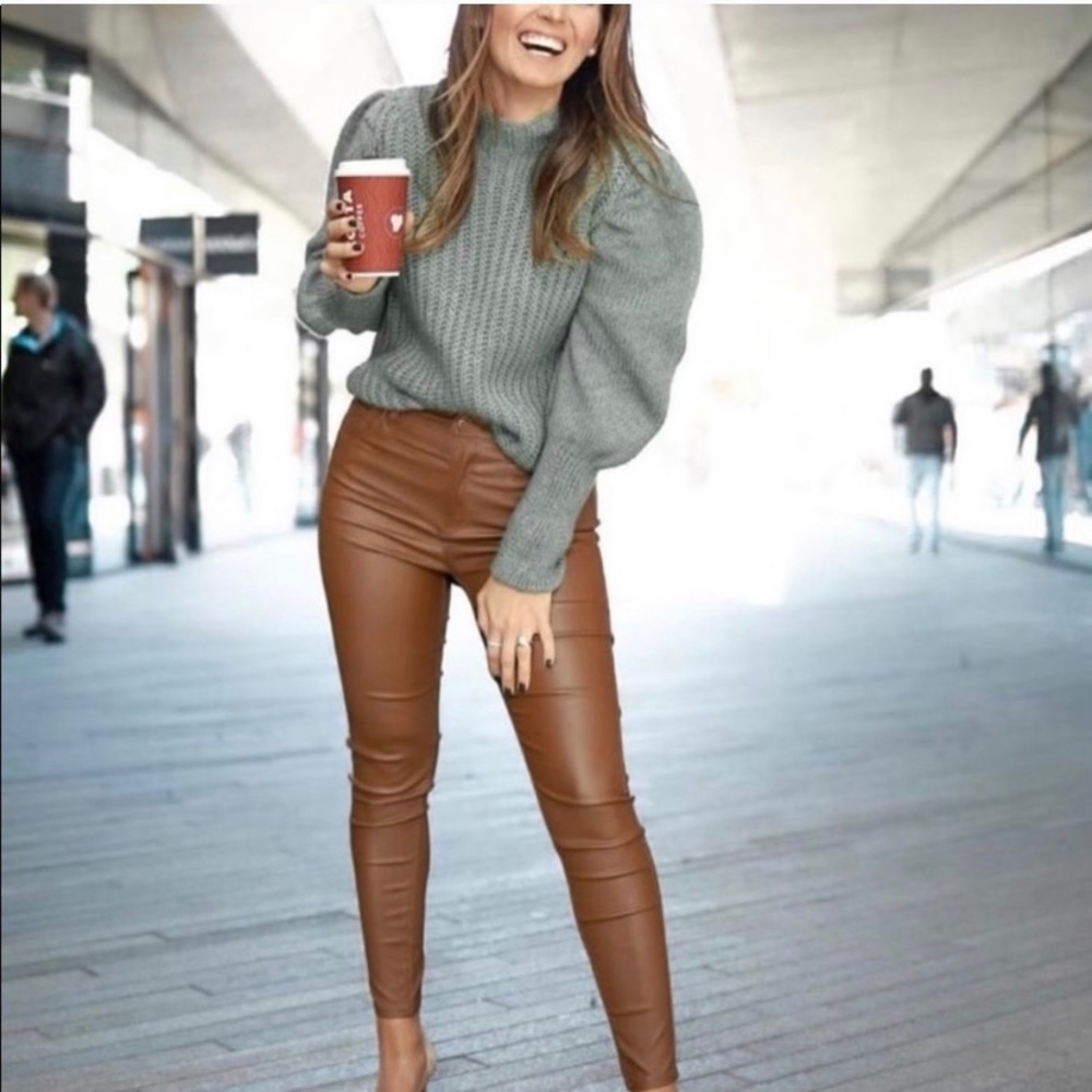Faux leather leggings Never been worn. I bought these and they were too small.